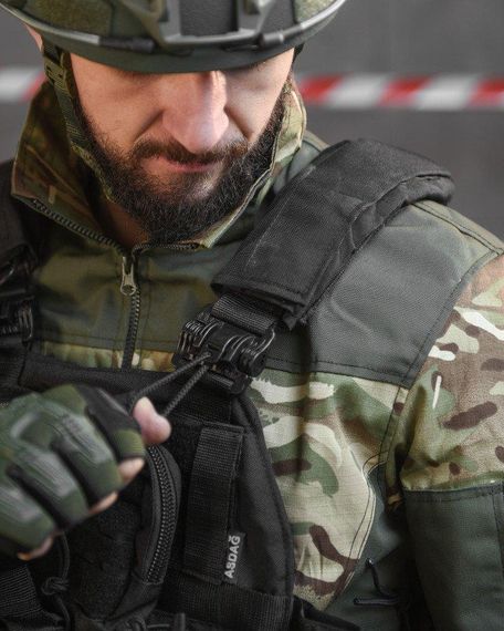 Тактическая плитоноска с четырьмя  точками быстрого сброса  Asdag  black  ВТ6796 | Зображення 4