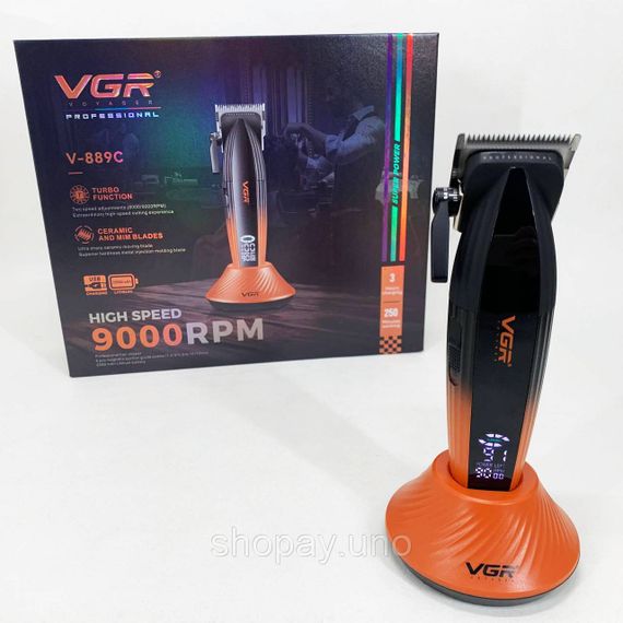 Машинка для стрижки окантовки VGR V-889C, Машинка для окантовки акумуляторна Миюча стрижки GV-13 | Зображення 7