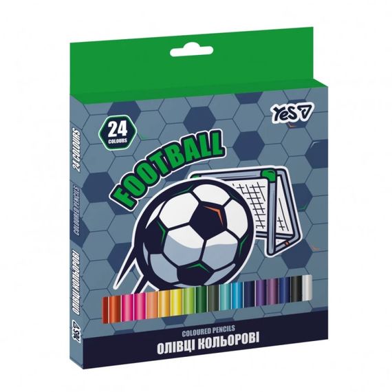 Набір кольорових олівців YES Football 290785 18 кольорів