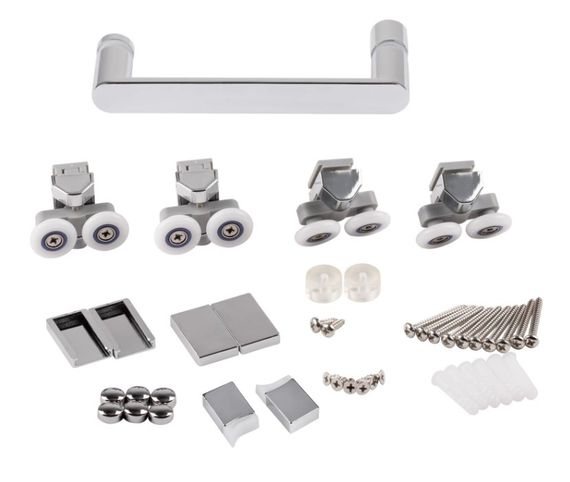 Душові двері в нішу Qtap Taurus CRM201-11.C6 110-120x200 см, скло Clear 6 мм, покриття CalcLess (TAUCRM201112C6) | Зображення 1