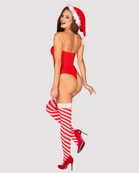 Боди Obsessive Kissmas teddy red L/XL sexstyle | Зображення 1