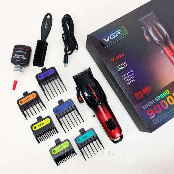 Акумуляторна машинка для стрижки VGR V-026 RED. Колір: червоний | Зображення 6