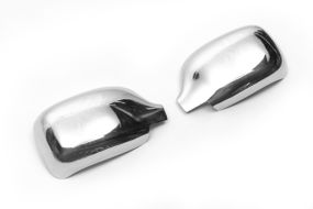 Накладки на дзеркала (2004-2008, 2 шт) Carmos - Хромований пластик для Renault Kangoo рр