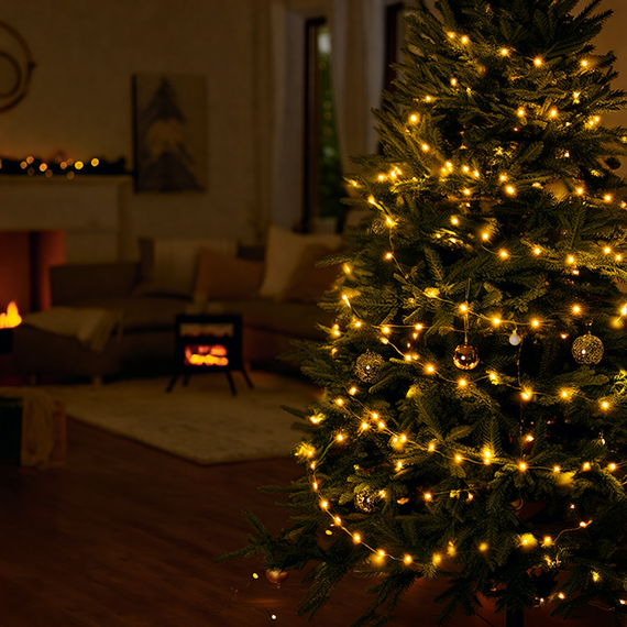 Гірлянда Різдвяна фея вулична 50 м 500 LED білий провід Жовтий CF500L50MWY | Зображення 2