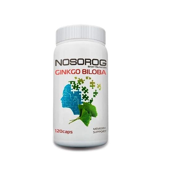 Гінкго Білоба для спорту Nosorog Nutrition Ginkgo Biloba 120 Caps