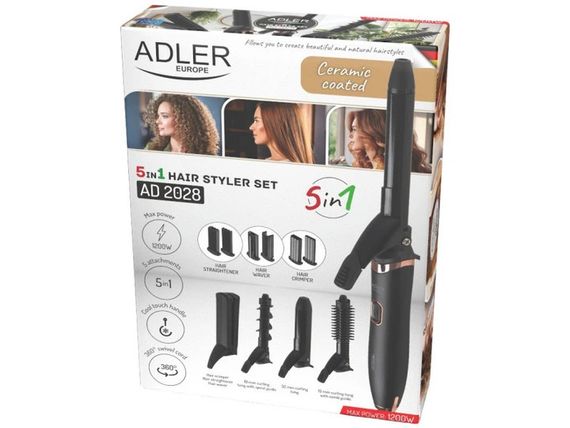 Стайлер для волосся Adler AD 2028 1200 Вт чорний | Зображення 9
