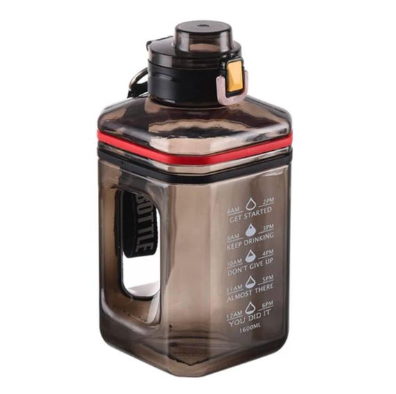 Спортивная Бутылка 2200 мл (Gallon) из черного прозрачного и безопасного пластика (BPA Free) | Зображення 1