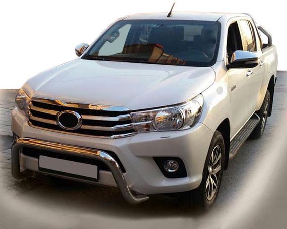 Передняя защита WT009 (нерж) для Toyota Hilux 2015-2024 гг