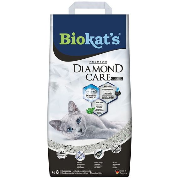 Наповнювач Biokats для котячого туалету Diamond Classic бентонітовий 8 л