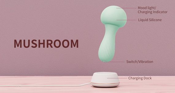Вибромассажер Otouch MUSHROOM Teal, 7 режимов, функция ночника, технология «старт-стоп» sexstyle | Зображення 4