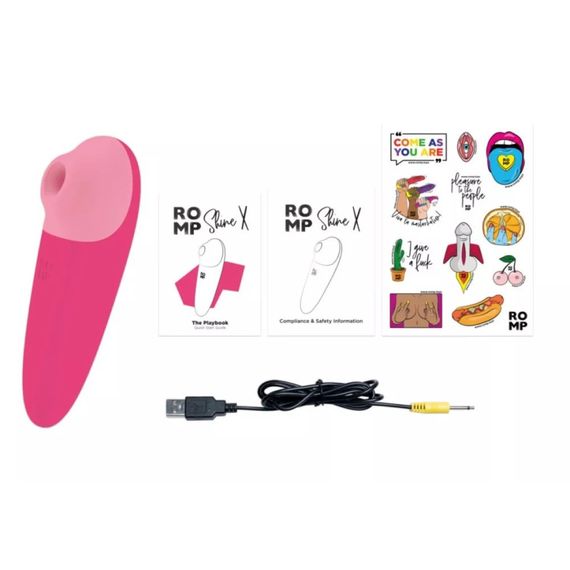 Вакуумный клиторальный стимулятор ROMP Shine X, розовый sexstyle | Зображення 5