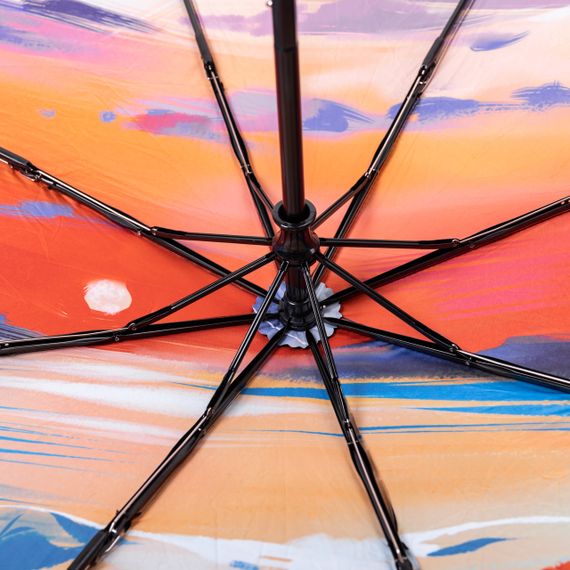 Парасолька механічна елегантна з принтом міцна надійна з поліестеру діаметр 100 см HP-23-14ML | Зображення 8