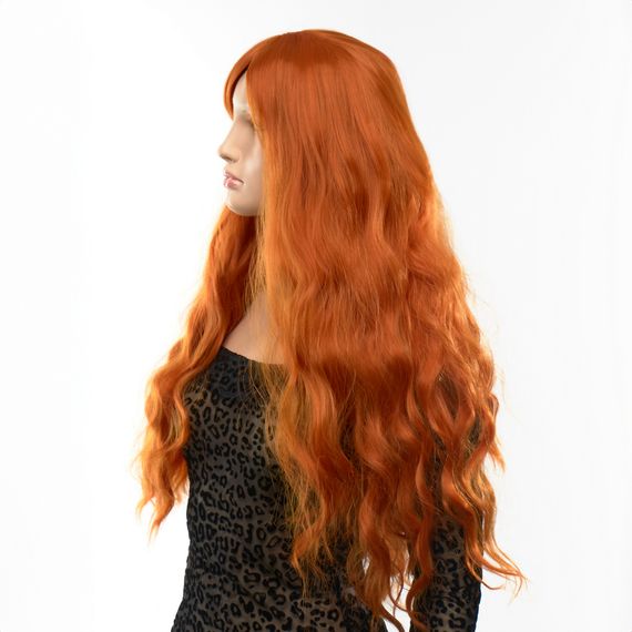 Перука довга хвиляста з чубчиком Fetish Hair руда, 60 см | Зображення 1