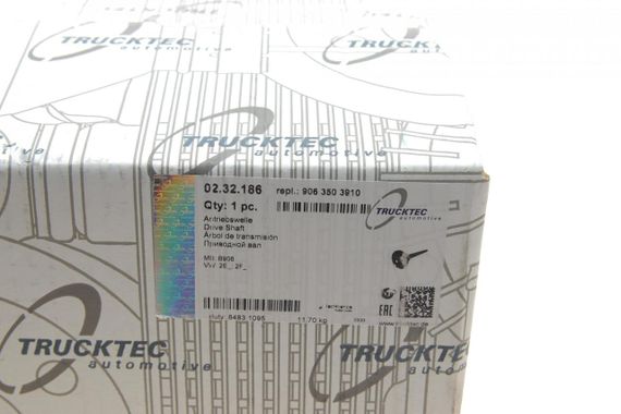 Піввісь задня Mercedes Benz Sprinter VW Crafter 06- L  d=39.45 z=30 l=890  02.32.186 | Зображення 1