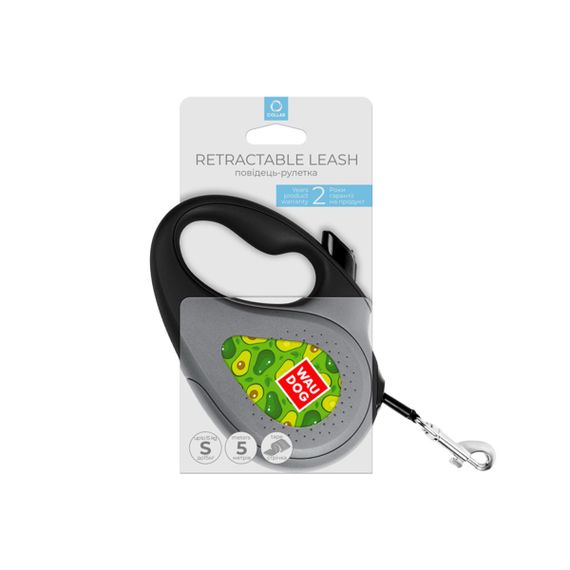 Рулетка для собак Waudog R-Leash S з рисунком "Авокадо", лента, 5 м | Зображення 2