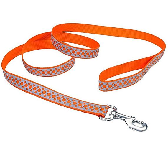 Повідець світловідбивний для собак Coastal Lazer Brite Reflective Leash, 1.2 м х 1.6 см, помаранчевий