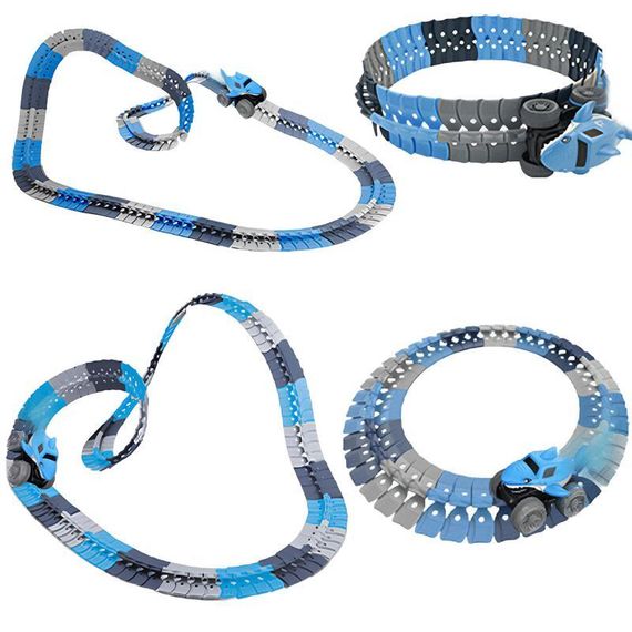 Интерактивный трек с инерционной машинкой SHT 5510-2 Shark Trak (138pcs/1CAR) Blue