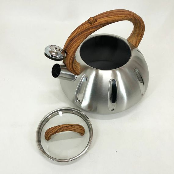 Чайник со свистком Unique UN-5303 кухонный на 3 литра. YU-230 Цвет: коричневый | Зображення 5