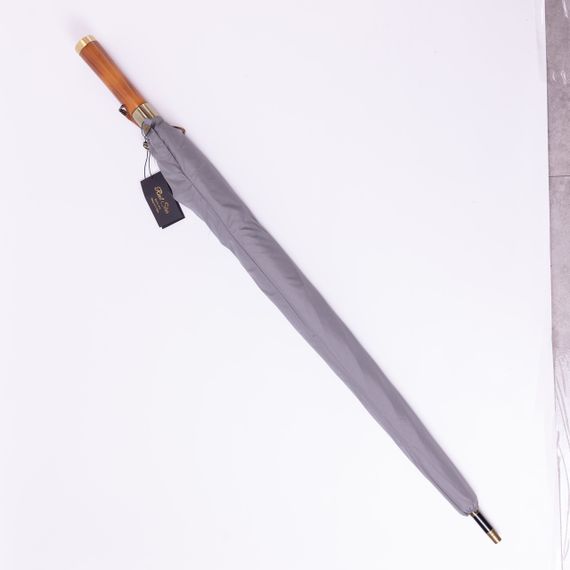 Класична парасолька-тростина напівавтомат з поліестеру 8 спиць діаметр 124 см Сірий HP-23-6G | Зображення 2