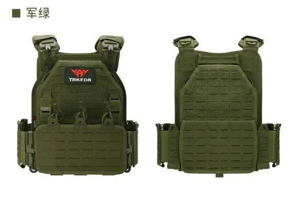Плитоноска розвантажувалний жилет Yakeda VT-6094A зі швидким скиданням і підсумками Олива | Зображення 6