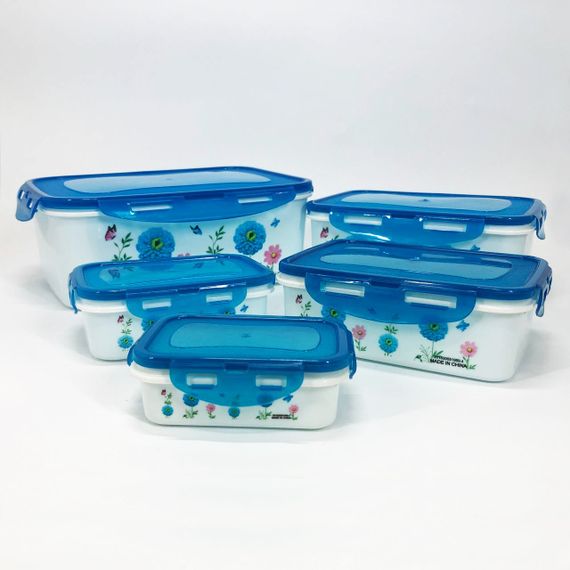 Набір контейнерів UNIQUE UN-1514 5шт. Колір: блакитний LO-89 | Зображення 9