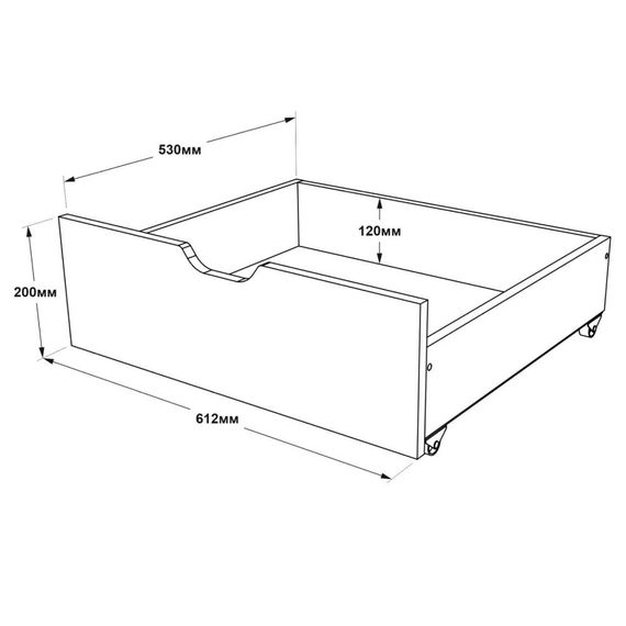 Ліжко односпальне з ящиками Еверест Комфорт 3 193х84х59  см Дуб сонома/Німфея Альба (EVR-5737) | Зображення 9