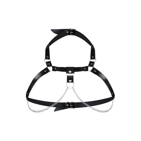 Жіноча портупея з натуральної шкіри Art of Sex - Virginia, колір Чорний, розмір L-2XL | Зображення 2