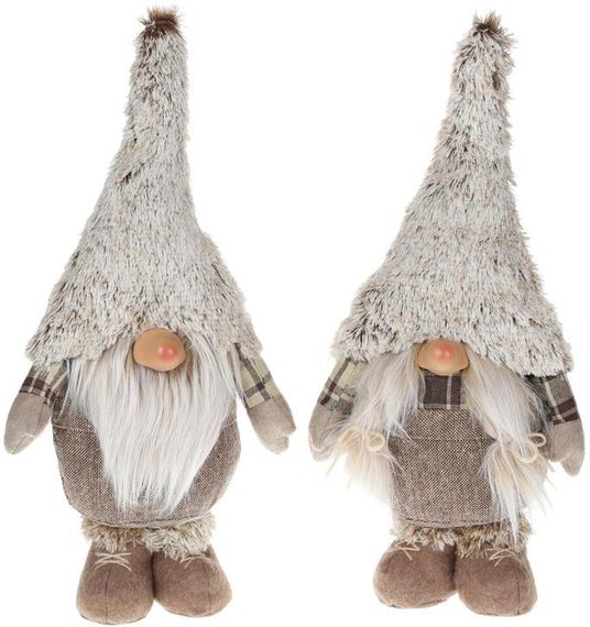 М'яка іграшка "Гном у картатій сорочці" 52см