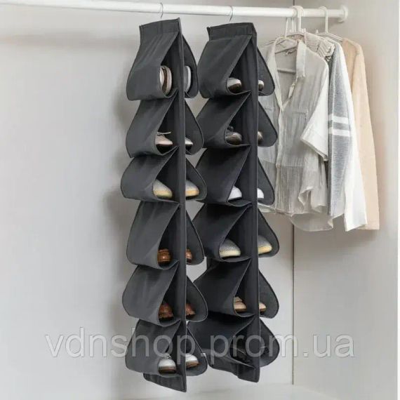 Підвісна сумка для зберігання одягу, взуття, сумок, підвісний кишеньковий органайзер LY-26 | Зображення 2