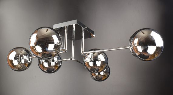 Люстра стельова на 6 лампочок 25892 Хром 21х72х78 см.