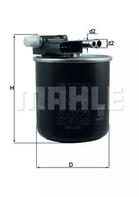 Фільтр паливний MAHLE/KNECHT MB A,B, C, E,GLE,GLA,GLS, ML 200-350 OM651 OM642 CDI, MAHLE/KNECHT (KL911) | Зображення 2