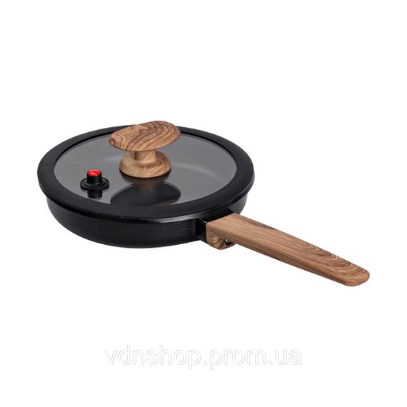 Алюминиевая сковорода 1 л с керамическим антипригарным покрытием Ø 20 см черная MGC HP-4-456B | Зображення 4
