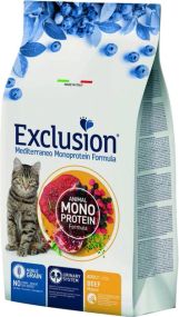 Повнораціонний сухий корм Exclusion Cat Adult Beef з яловичиною для дорослих котів всіх порід 1,5 кг