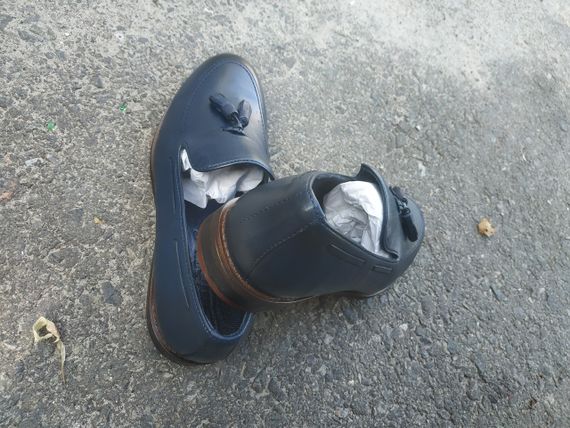 Турецкие лоферы синего цвета 42 размер | Зображення 8