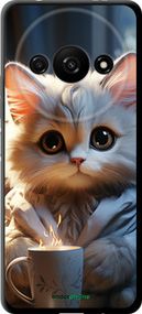 Чохол на Xiaomi Redmi A3 Білий кіт "5646b-3657-2448"