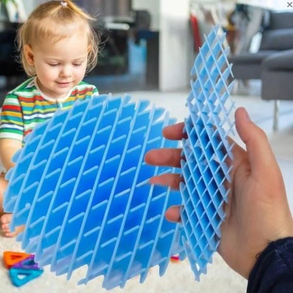 Антистрес трансформер Хробак Непосида Fidget Worm Блакитний