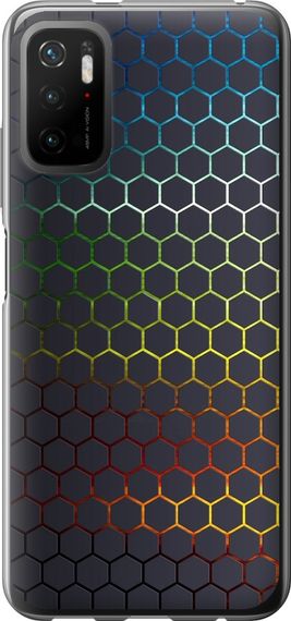 Чехол на Xiaomi Redmi Note 10 5G Переливающиеся соты "498u-2556-17620"