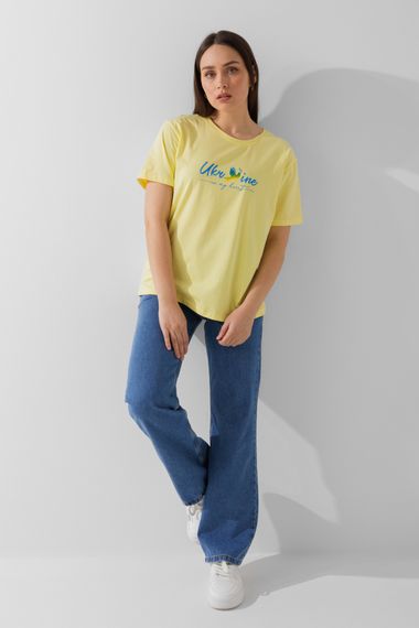 Футболка жіноча патріотична On me 2310 L Жовтий (2000990413857) | Зображення 4
