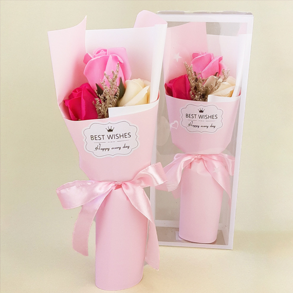 Ароматний букет із мила BEST WISHES, ідеальний подарунок на будь-яке свято | Зображення 3