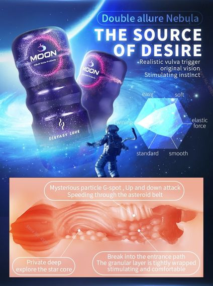 Мастурбатор реалистичная вагина "Moon", L 120mm, D 65mm sexstyle | Зображення 17