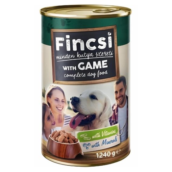 Fincsi консерва для собак Дичина (зелена) 1240г