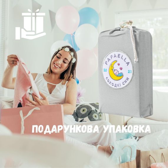 Дитячий комплект постільної білизни в ліжечко PAPAELLA з вишивкою, бавовна сірий (8-35772*001) | Зображення 7