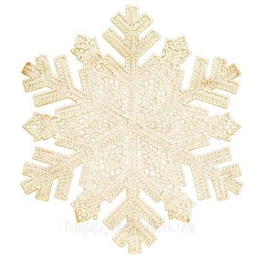 Килимок для сервірування столу Snowflake 38 см, золото HP-36327-13