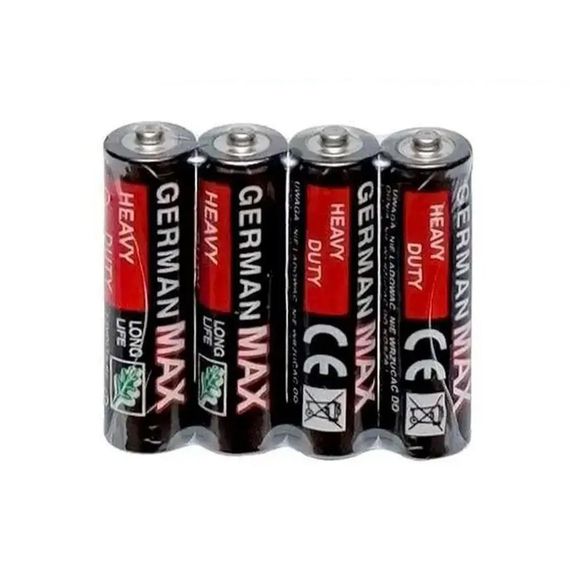 Батарейка АА (пальчикова) 1,5V GermanMAX, 1 шт / Сольова батарейка | Зображення 1