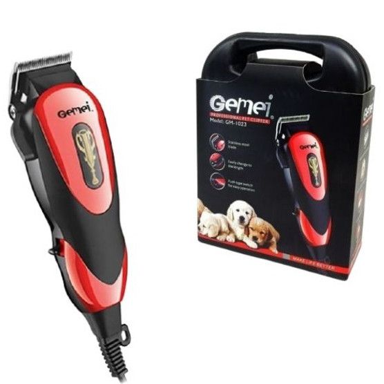 Машинка Gemei GM-1023 для стрижки животных с 4 насадками для любого типа шерсти + ножницы PI-374 и | Зображення 5