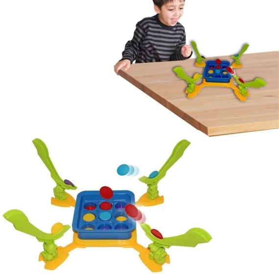 Настольная игра для семьи, 52 фишки Tic Tac & Stack / Детская игра интерактивная | Зображення 1