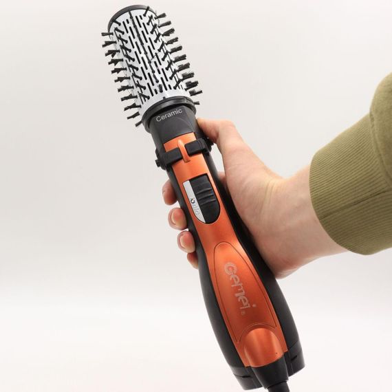 Фен-щітка для волосся, що обертається 3в1 Gemei GM-4828 / Фен-браш для укладання волосся з насадками | Зображення 1