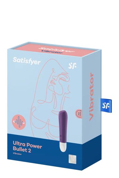 Вибропуля для целенаправленной стимуляции Satisfyer Ultra Power Bullet 2 фиолетовая sexstyle | Зображення 6