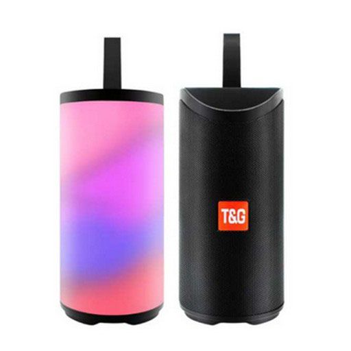 Портативная Bluetooth колонка TG-169 с разноцветной подсветкой FM-радио 5Wx2. Цвет: черный | Зображення 2