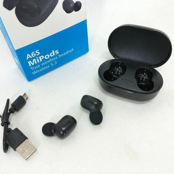 Наушники безпроводные блютуз TWS MiPods A6S, Беспроводные наушники с микрофоном NZ-857 для смартфона | Зображення 9